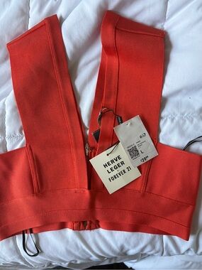 Herve Leger x Forever 21 Orange Bandage Crop Top